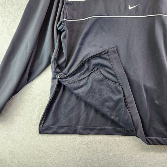 Nike Track Jacket Mens XXL Black Vintage 90s Y2K Gray Tag Label Side Zip - Picture 4 of 16